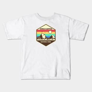 Kings Canyon National Park Retro Kids T-Shirt